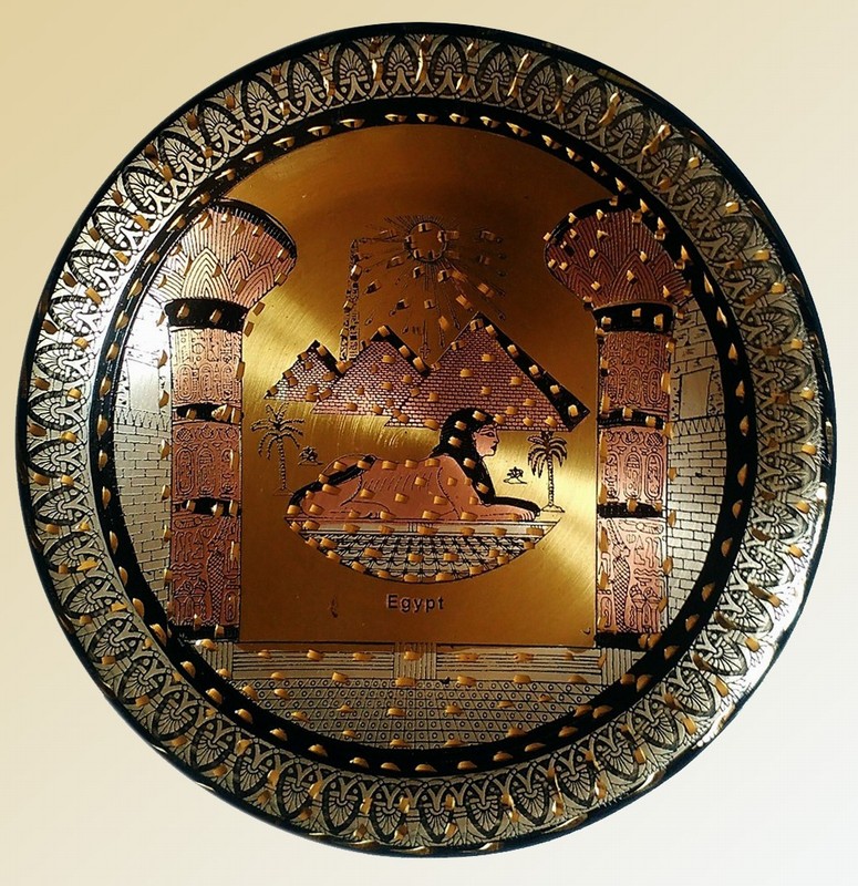 Egyptian brass plates Egypt brass works art home & office decor